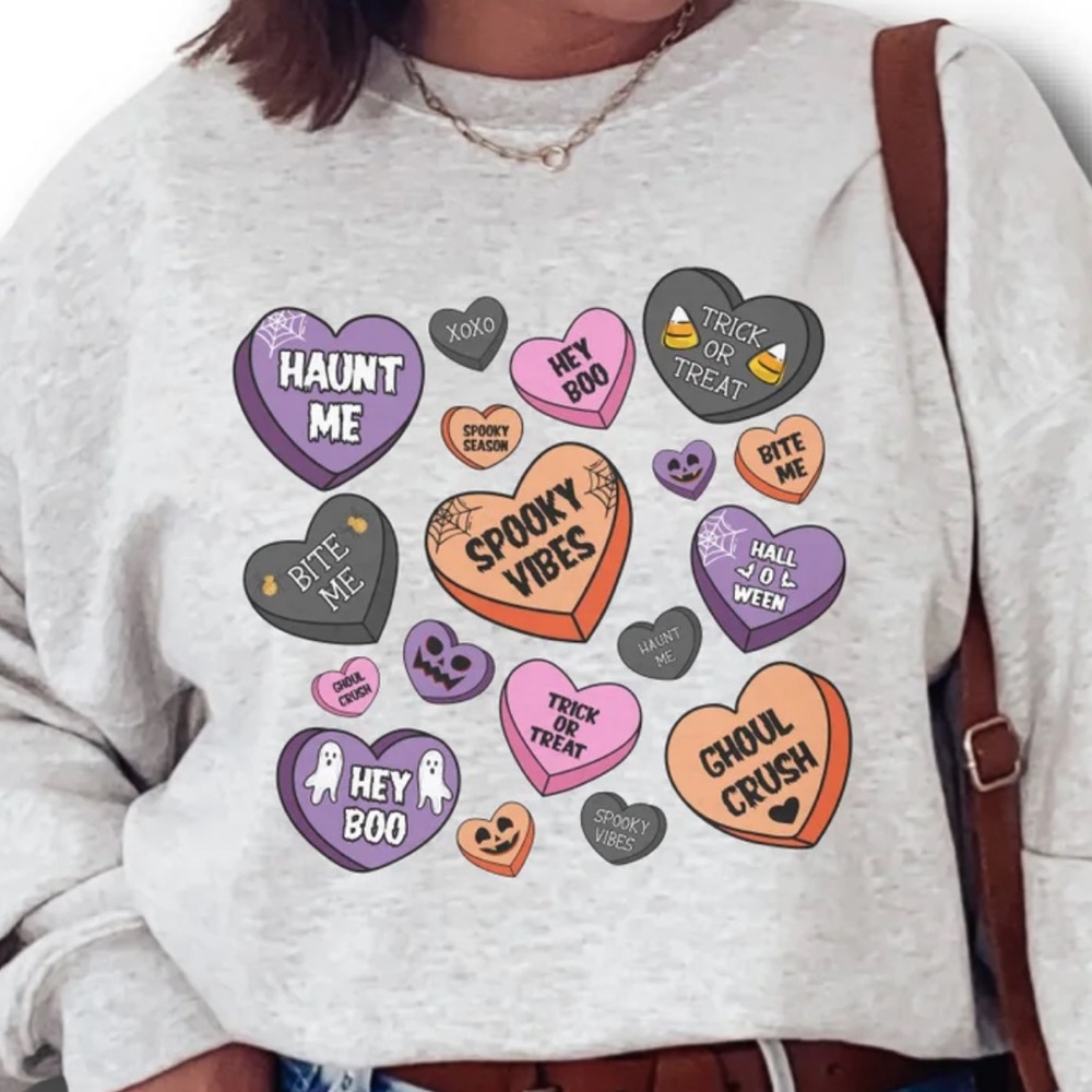 Halloween Spooky Hearts Crewneck